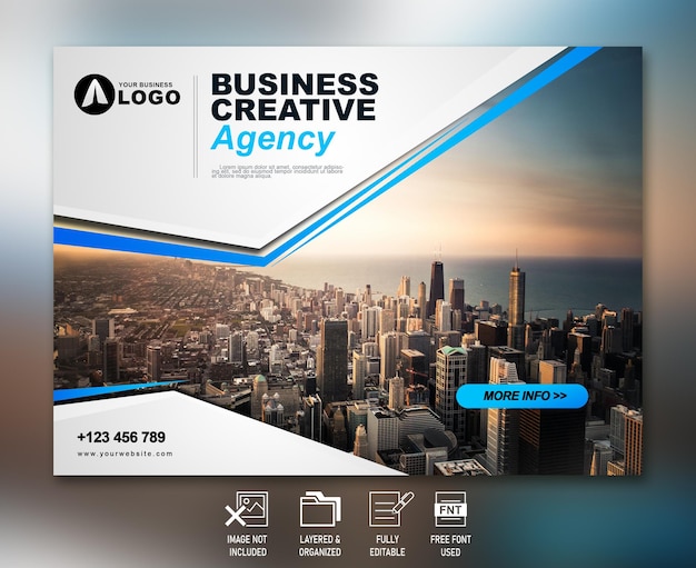 PSD zakelijke marketing media cover ontwerpsjabloon psd-bestand