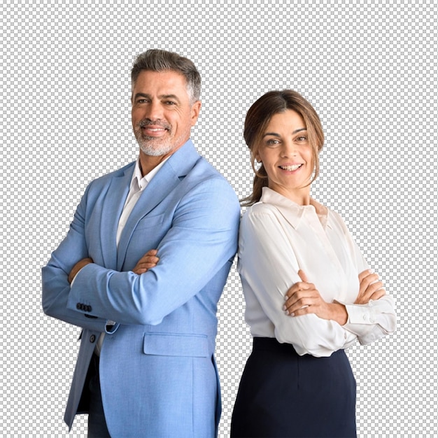 Zakelijke partners staan samen in een professionele omgeving