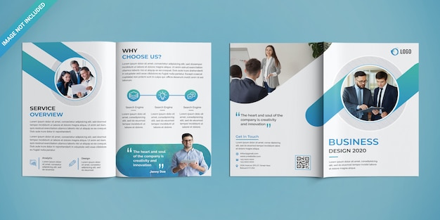 Zakelijke tweevoudige brochure sjabloon