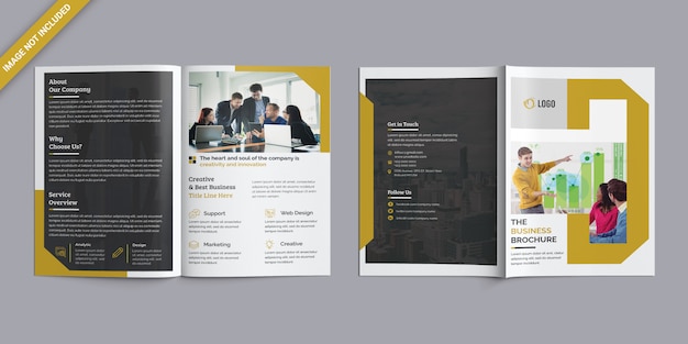 Zakelijke tweevoudige brochure