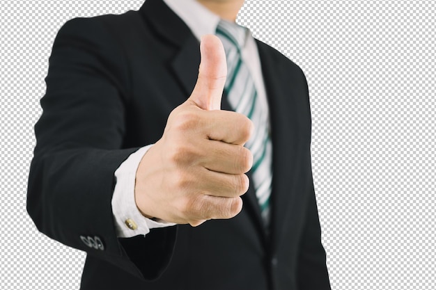 Zakenman duimen omhoog als Is uitstekend psd