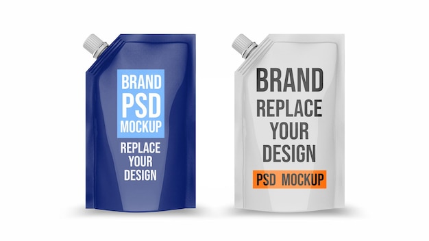 PSD zakje 3d-rendering mockup-ontwerp