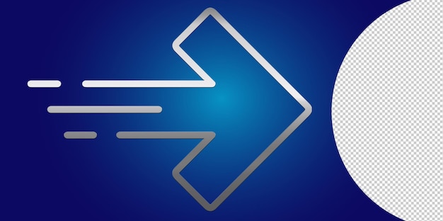 Zakrzywiona strzałka w prawo PNG ikona izolowana na przezroczystym tle, zakrzywiona przezroczystość logo strzałki w prawo