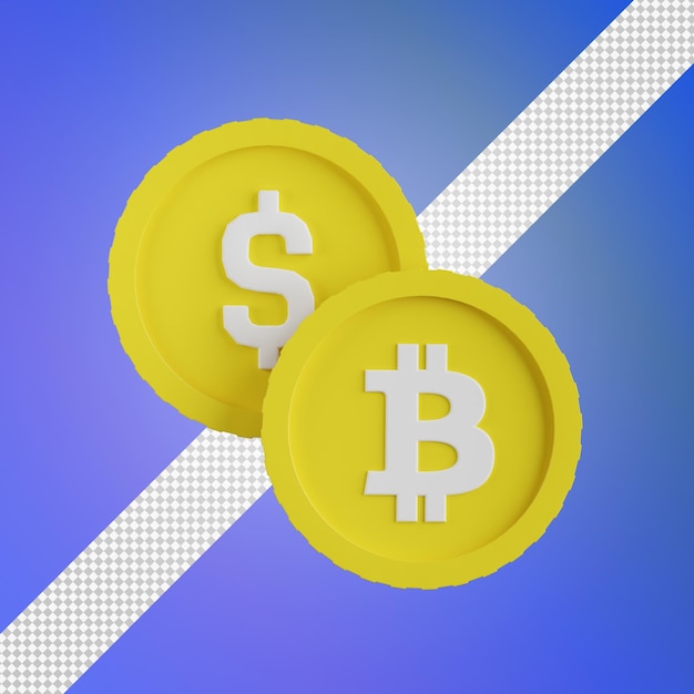 Zakup Bitcoin 3d Ilustracja