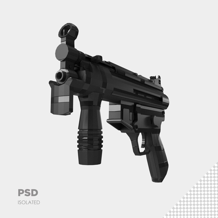 Zamknij się na gu 3d na białym tle premium psd