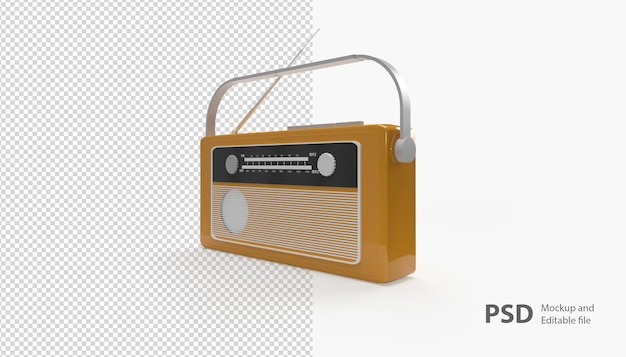 Zamknij się na radio na białym tle