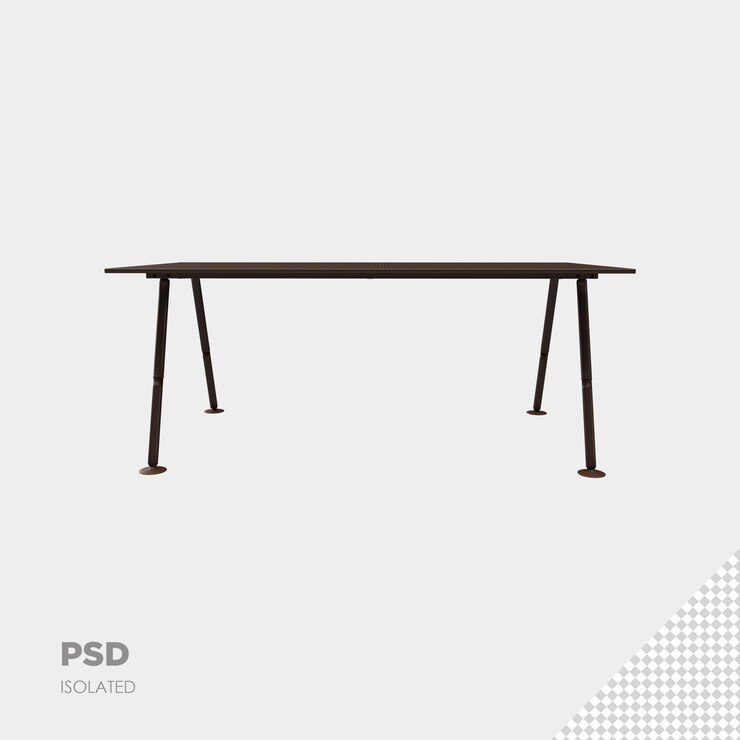 Zamknij się na stole 3d na białym tle premium psd