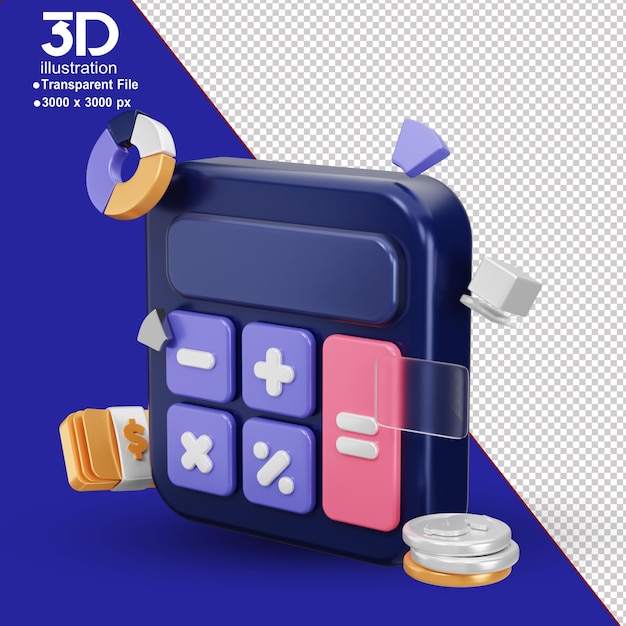 Zamożny Biznes I Finanse 3d Icon Calculator