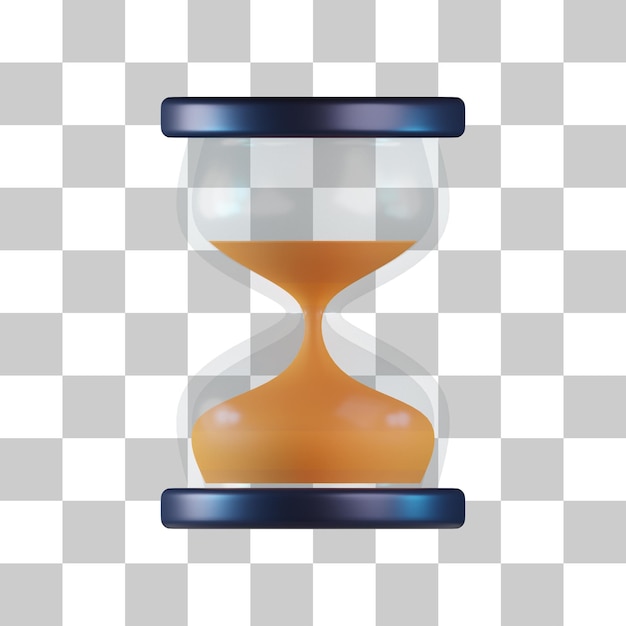 PSD zandloper timer 3d pictogram