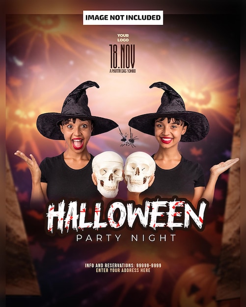Zaproszenie na imprezę Halloween