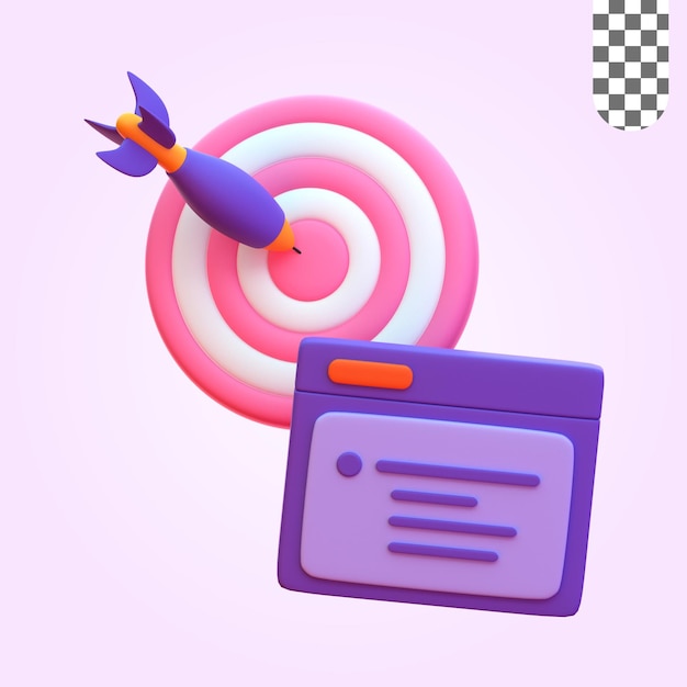 Zarchiwizowany cel raportu ilustracji 3D