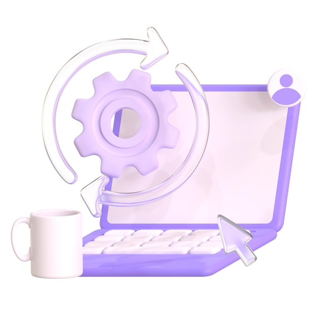Zarządzanie przepływem pracy Business Startup 3D Object
