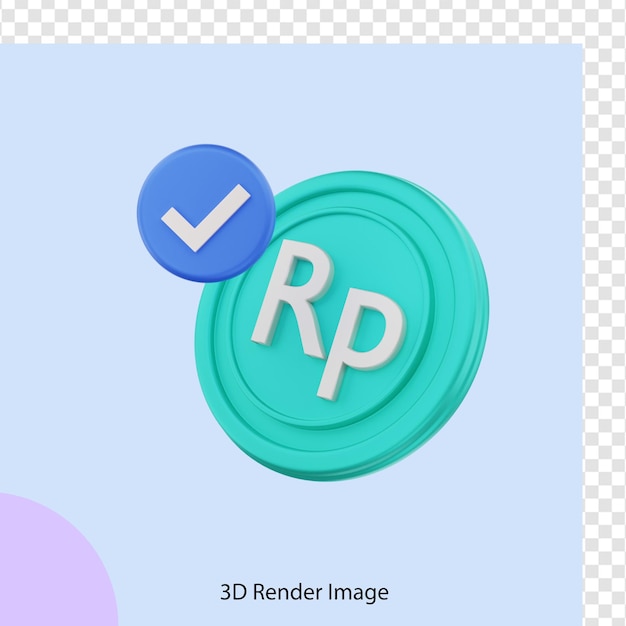 Zatwierdzono Renderowanie 3d Waluty Rupii
