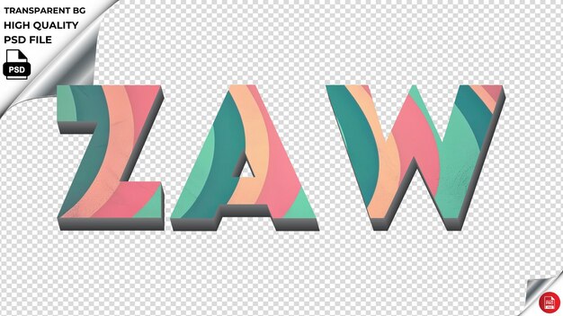 PSD zaw typografia gradient turquoise retro tekst tekstura psd przezroczysta