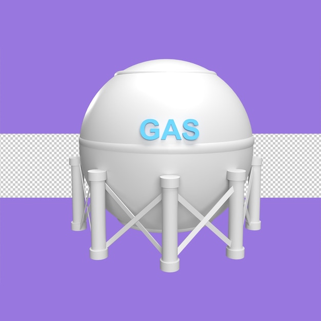 PSD zbiornik gazu 3d ikona modelu koncepcja stylu kreskówki render ilustracja