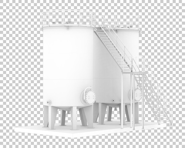 Zbiornik gazu izolowany na przezroczystym tle ilustracja renderingu 3D