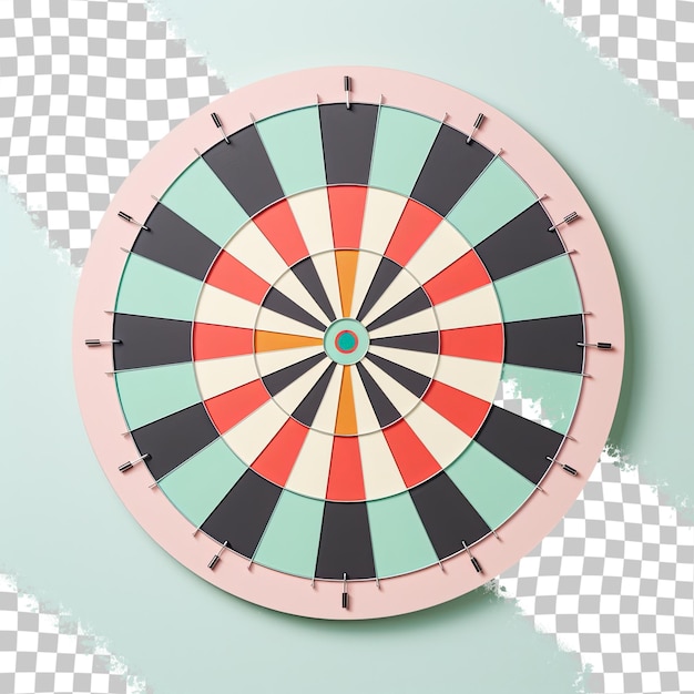 Zbliżenie Dartboardu Na Przezroczystym Tle Z ścieżką