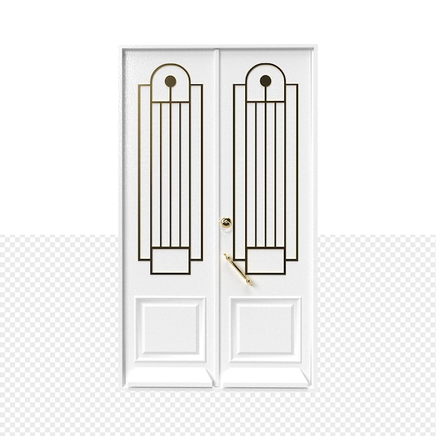 PSD zbliżenie do izolowanych drzwi