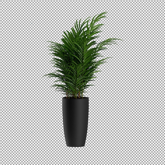 Zbliżenie kwiatu w wazonie 3D