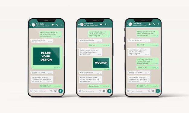 Zbliżenie na czacie makiety telefonu