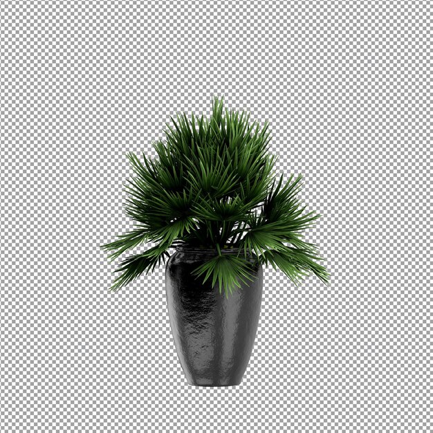 Zbliżenie na kwiat w wazonie renderowania 3d