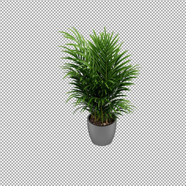 Zbliżenie na kwiat w wazonie w renderowaniu 3d