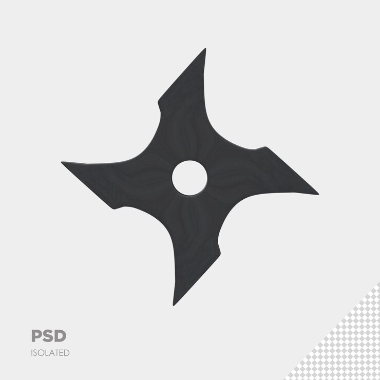 zbliżenie na pojedyncze renderowanie broni ninja