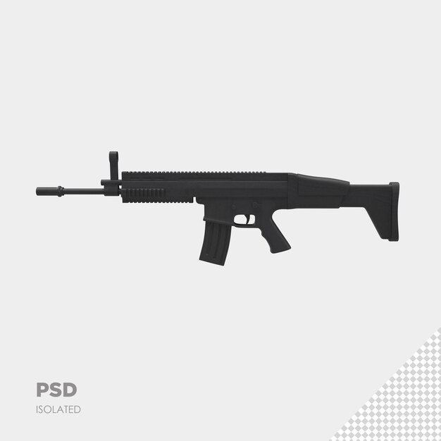 zbliżenie na pojedyncze renderowanie pistoletu