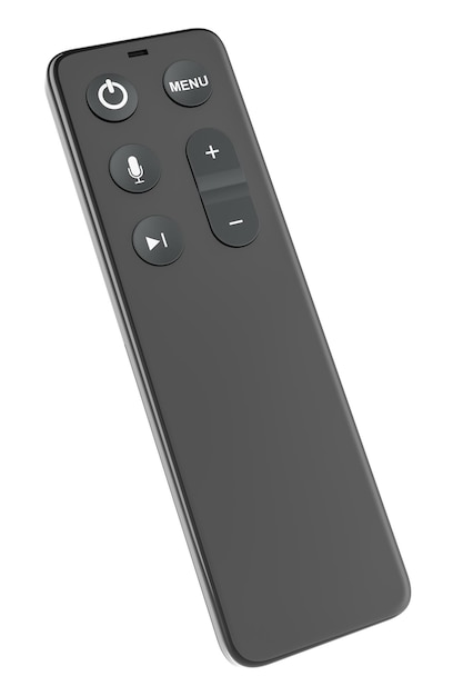 Zdalne sterowanie z odtwarzacza mediów cyfrowych Rendering TV 3D izolowany na przezroczystym tle