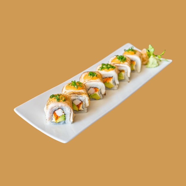 Zdjęcie 007 Wysokiej Jakości Sushi Roll Izolowany na przezroczystym tle