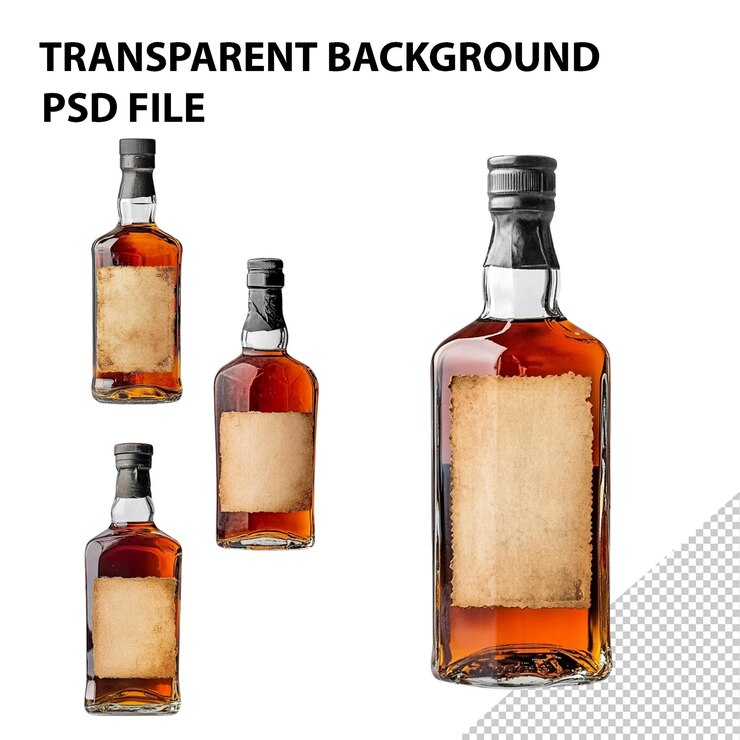 PSD zdjęcie butelki papieru trans 300 wyciętego