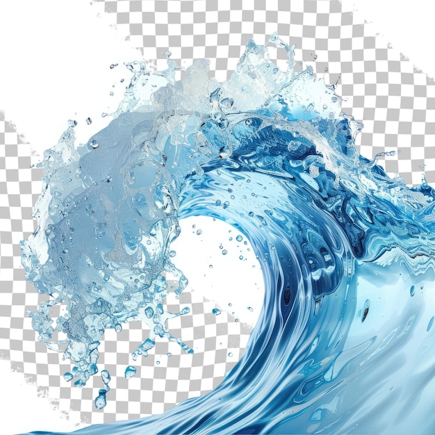 PSD zdjęcie fali, która jest niebieska i ma na sobie słowo splash