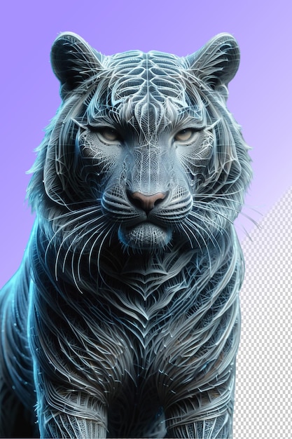 PSD zdjęcie głowy lwa z wzorem lwa na nim
