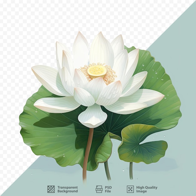 PSD zdjęcie kwiatu lotosu z słowami 