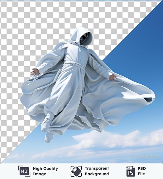 PSD zdjęcie psd 3d wingsuit latający przez powietrze