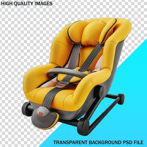 PSD zdjęcie samochodu z żółtym skórzanym siedzeniem