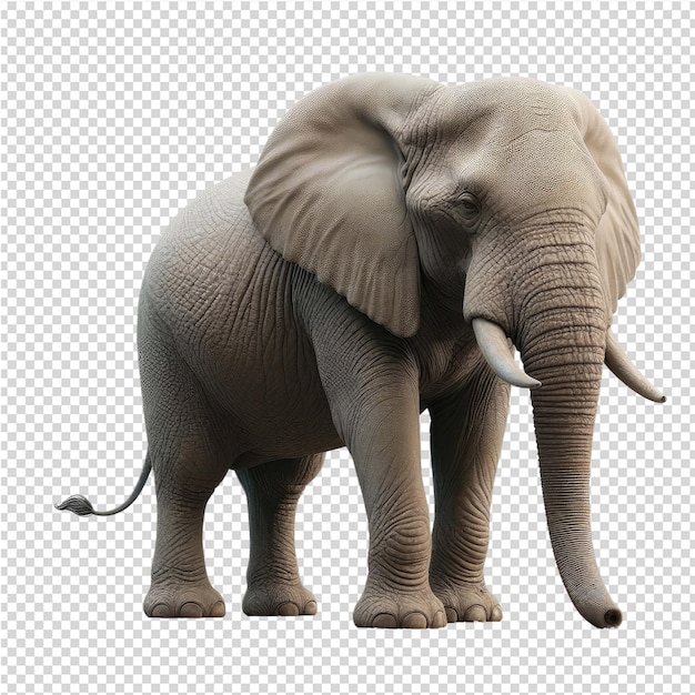 PSD zdjęcie słonia z kły i kły