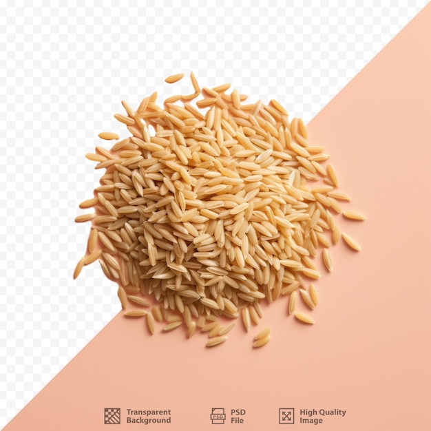 PSD zdjęcie stosu brązowego ryżu.