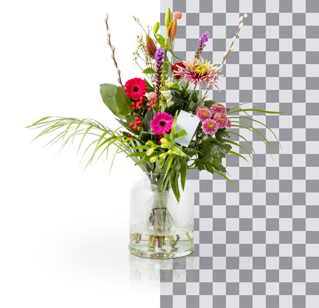 PSD zdjęcie wazonu z kwiatami i zdjęcie tego samego wazonu.