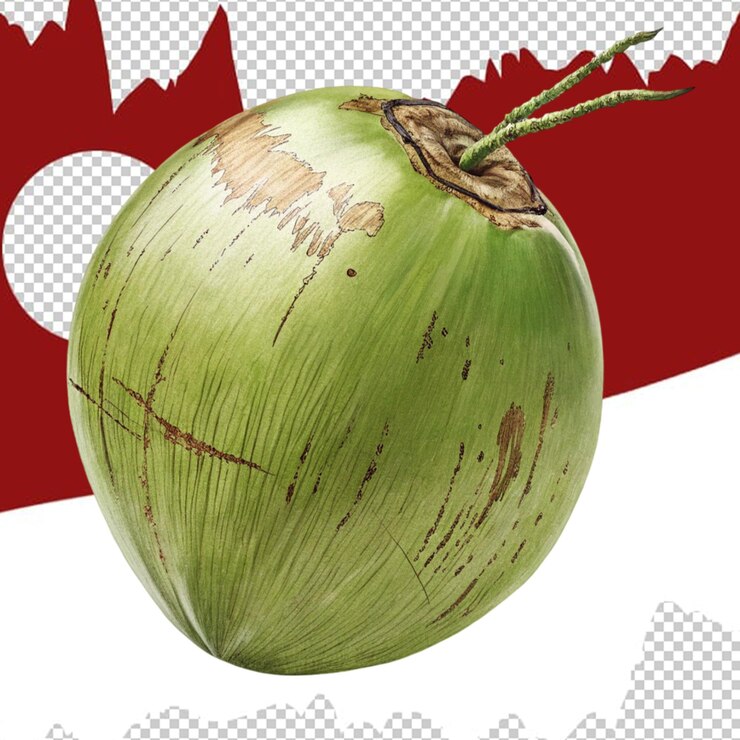 Zdjęcie zielonego kokosa Świeże owoce
