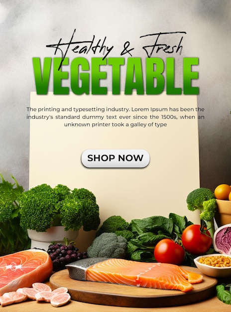 PSD zdrowe i świeże warzywa