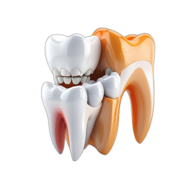 Zdrowy Ząb Psd Na Białym Tle