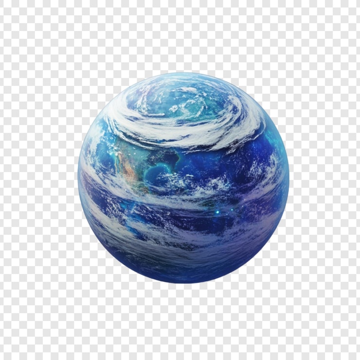 PSD zdumiewająca niebieska planeta ziemia globe view eksploracja kosmosu