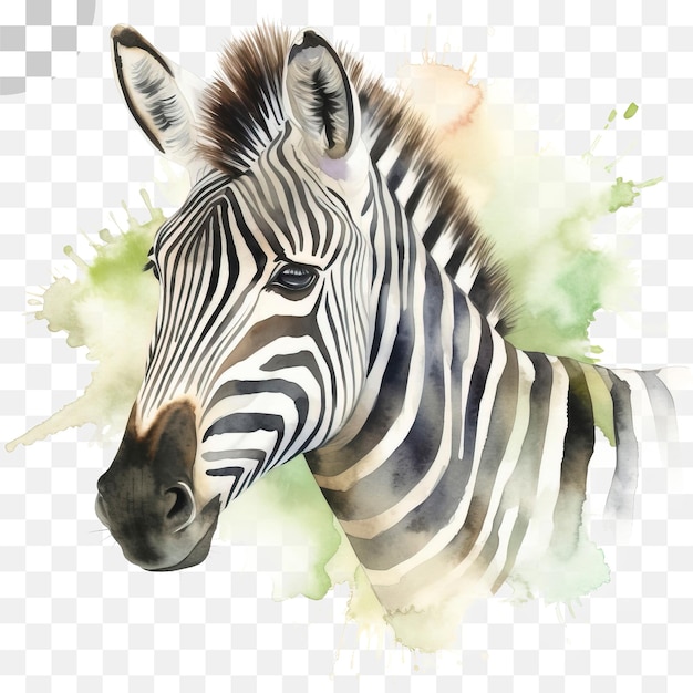 Zebra aquarel schilderij van een zebra - zebra schilderij, hd png download