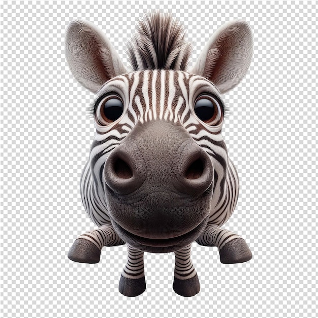 PSD a zebra head with stripes on its face and a zebra head