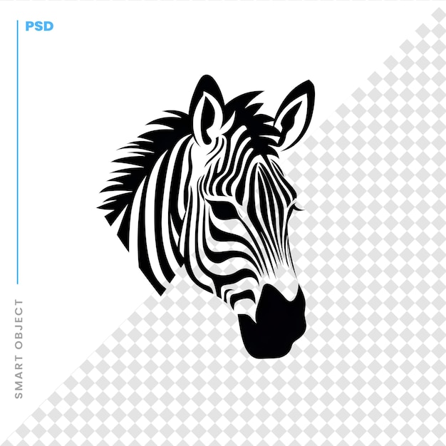 Zebra hoofd vectorillustratie zebra hoofd geïsoleerd op een witte achtergrond