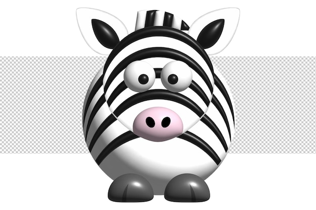 PSD a zebra is shown with a black and white striped pattern.