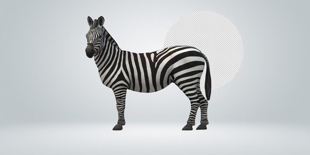 PSD zebra isolated on a transparent background