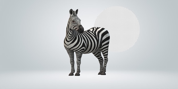 PSD zebra isolated on a transparent background