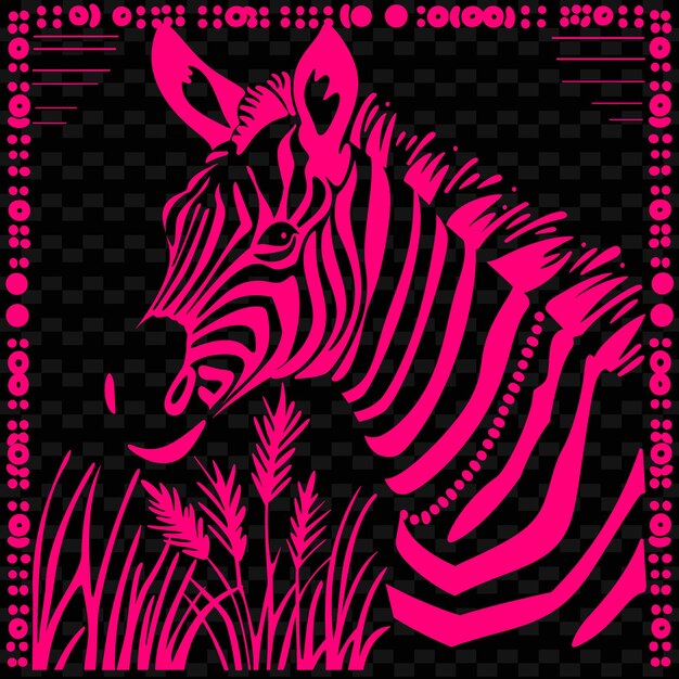 Zebra line art с лугами и африканскими бусинками для коллекций deco creative outline scribble